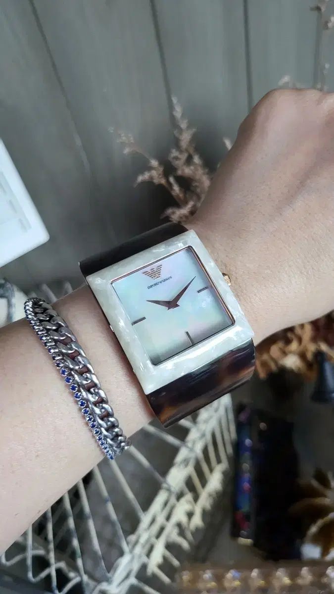 EMPORIO ARMANI エンポリオアルマーニ ARMANI アルマーニ 女性 腕時計 スクエア フレーム ヴィンテージ
