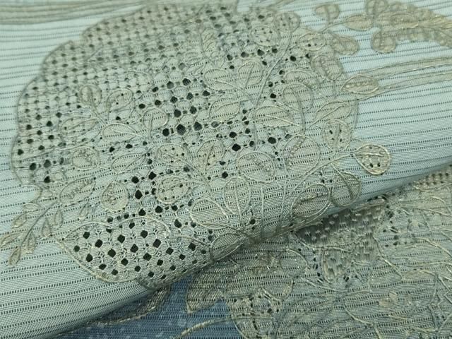 平和屋着物□極上 夏物 中国三大刺繍 スワトウ刺繍 汕頭刺繍 総刺繍