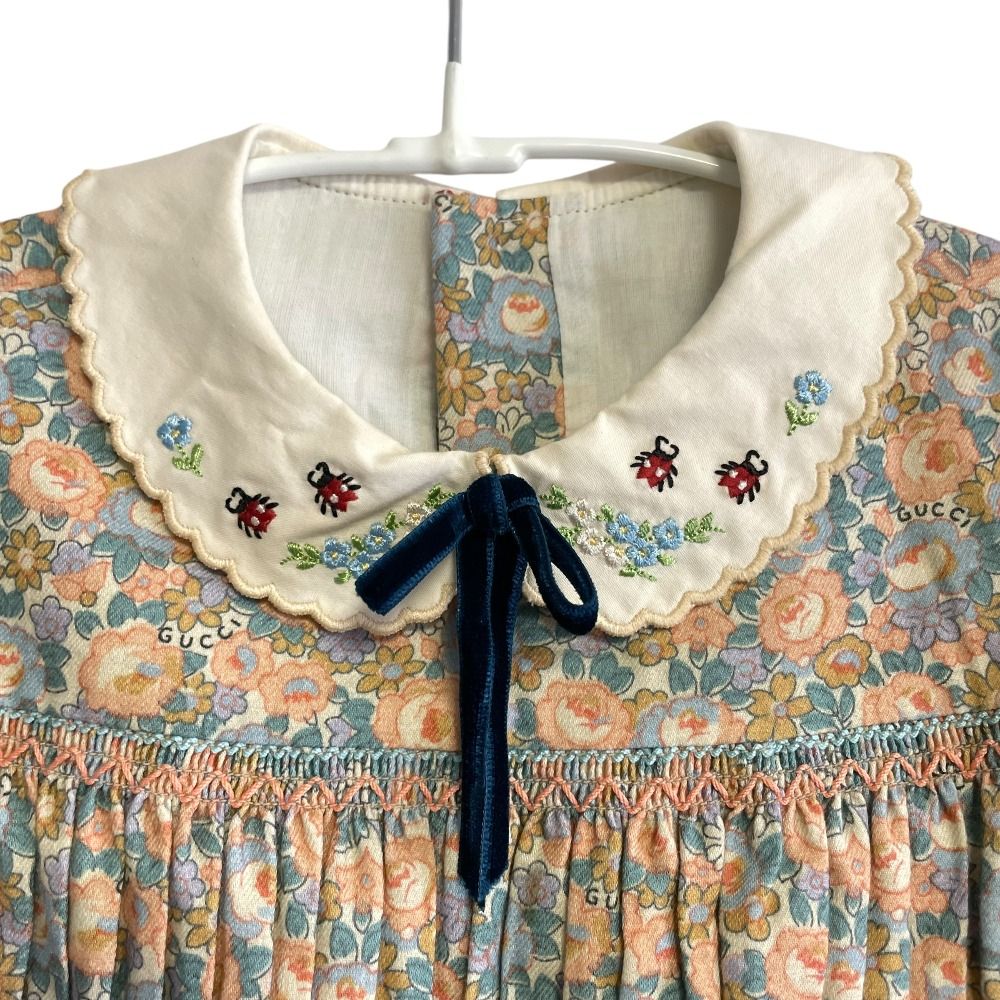 GUCCI 花柄 半袖ワンピース キッズ
