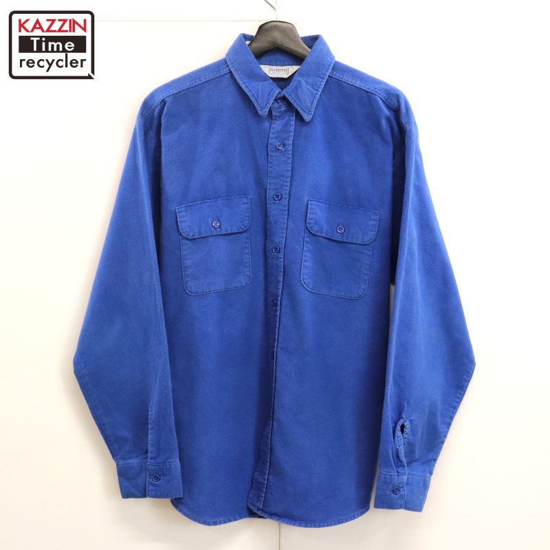 80s USA製 vintage FIVE BROTHER 無地 シャモアクロス 長袖