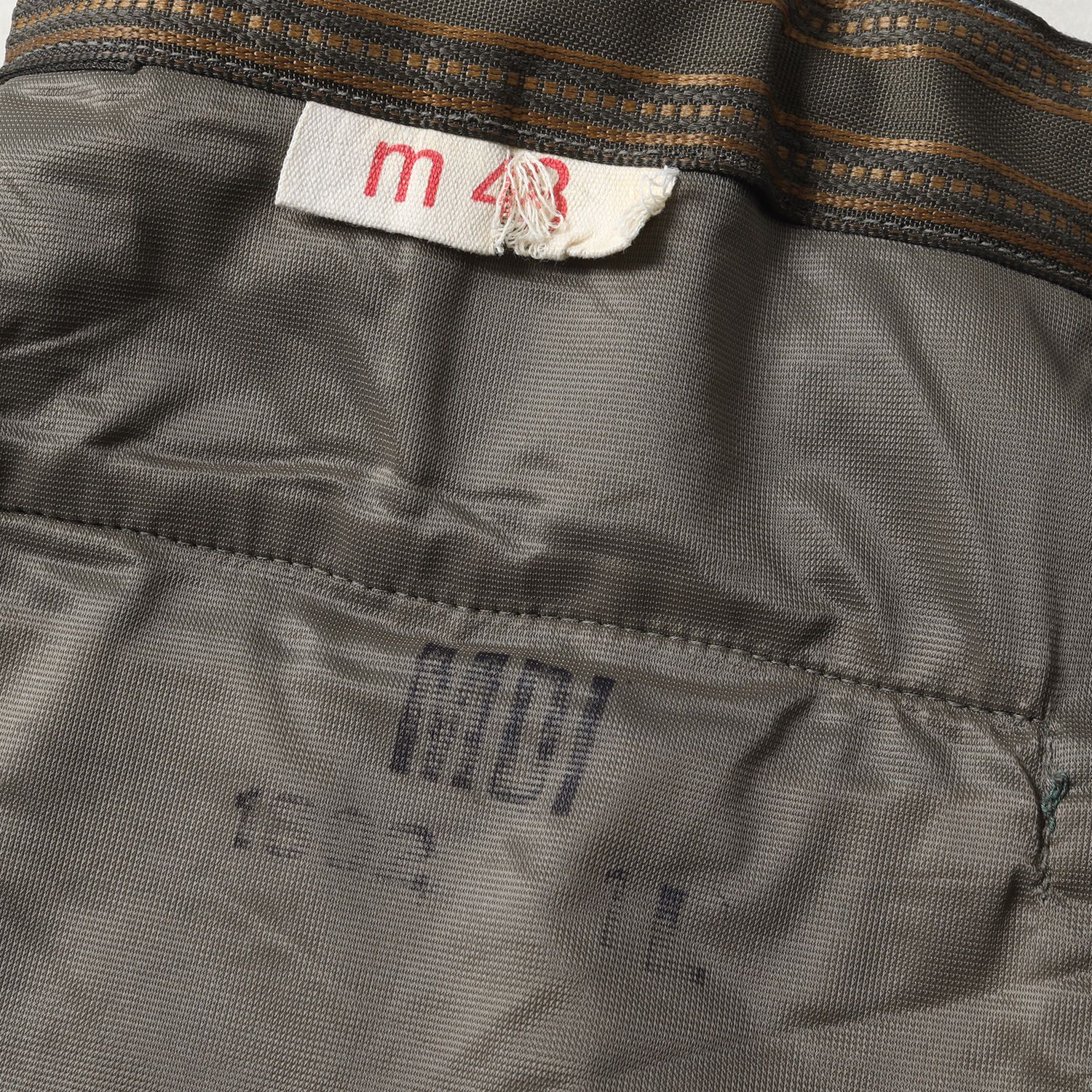 Euro vintage ユーロヴィンテージ パンツ サイズ:m48 サイド パインピング 1タック スラックスパンツ 70～80s グリーン系 ボトムス ズボン  【メンズ】