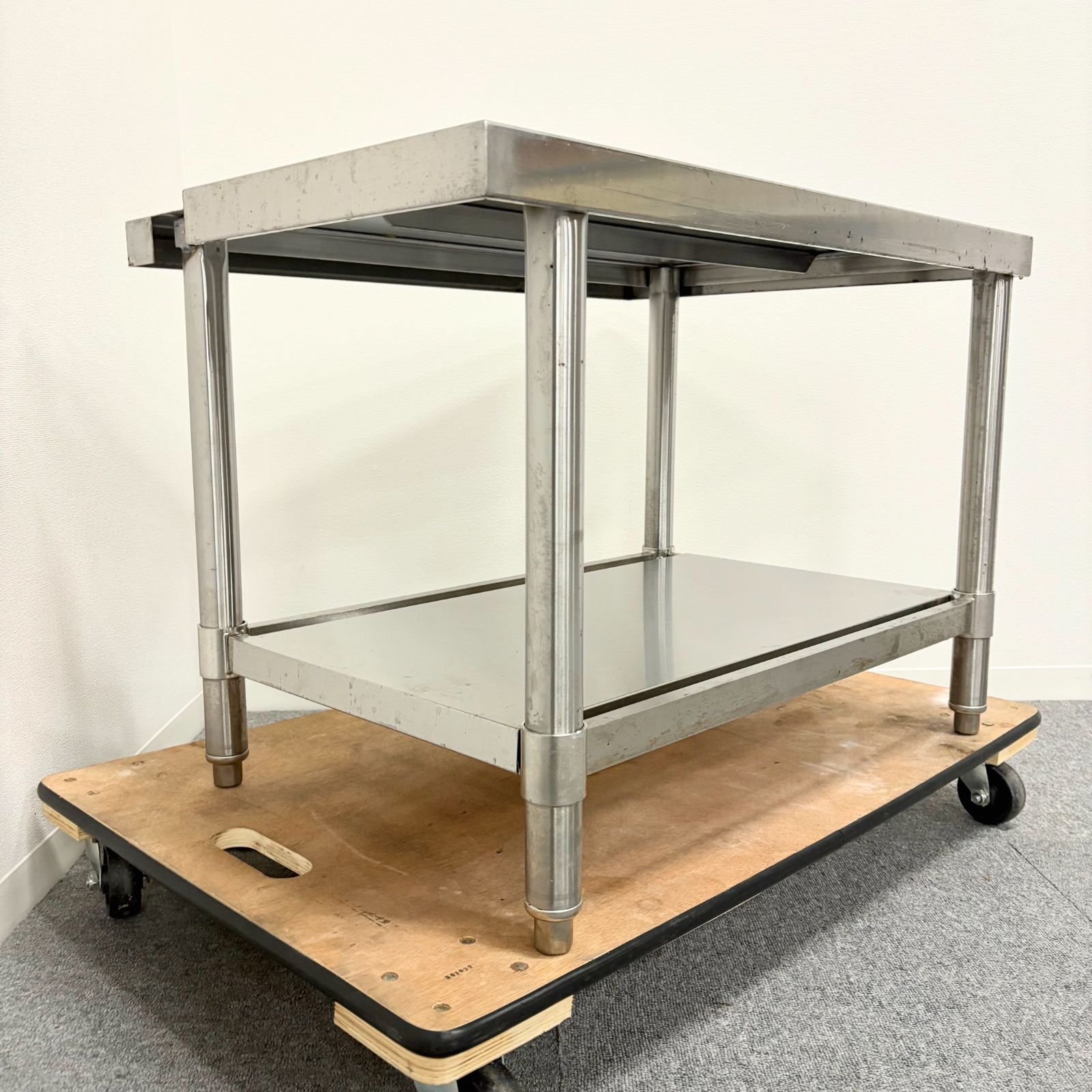 ステンレス作業台|幅750mm×奥行535mm×高さ530mm|業務用|厨房機器|台|棚|テーブル|1391