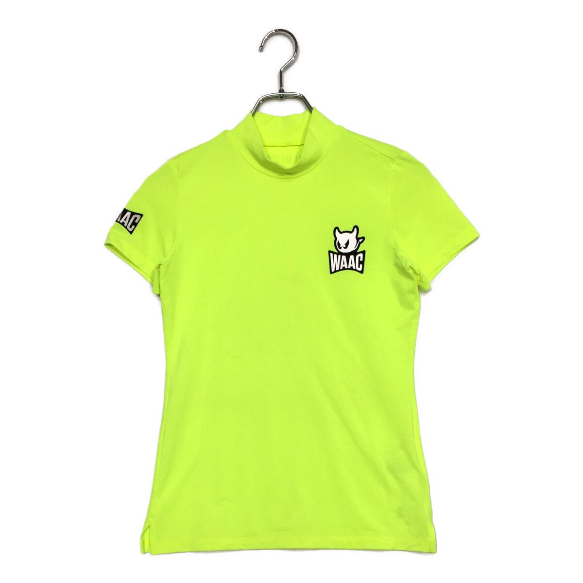 WAAC 蛍光イエロー　サイズ1 モックネック半袖ウェア WAAC 蛍光イエロー サイズ1 モックネック半袖ウェア WAAC 蛍光イエロー