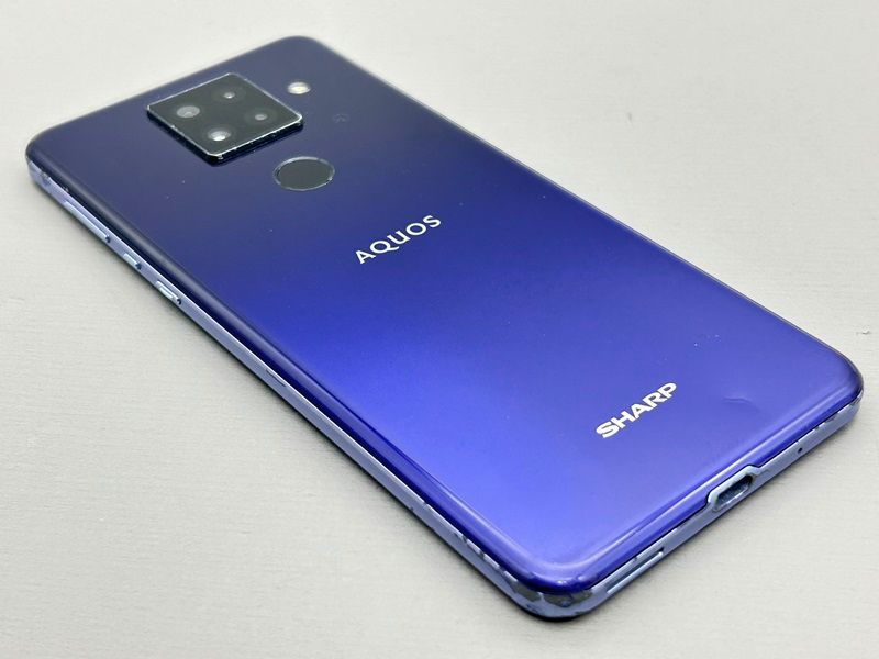 訳あり】 SIMフリー mineo SH-M16 AQUOS sense4 plus パープル