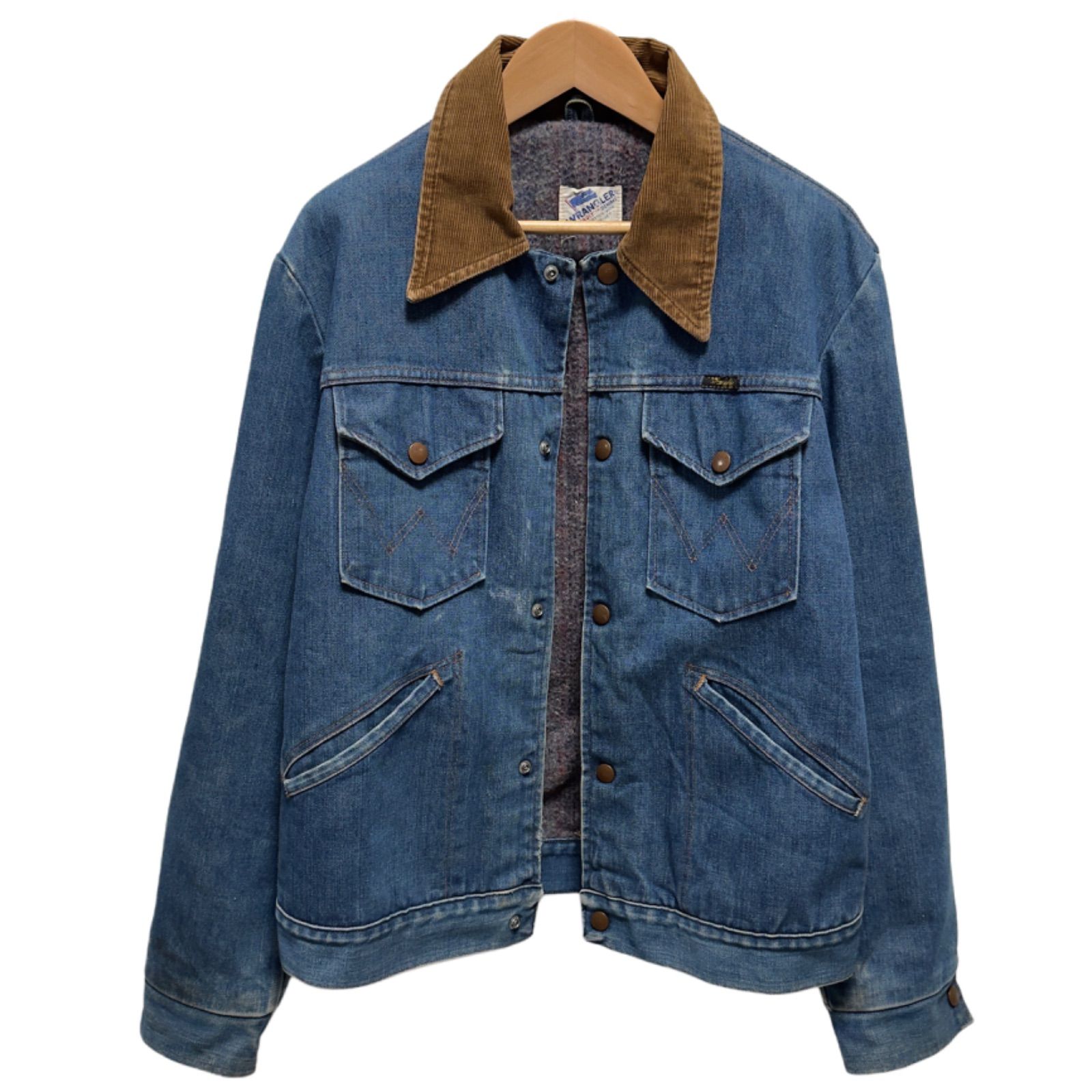 wrangler デニムジャケット 80s usa製 80s USA製 Wranglerラングラー NO-FAULT ブランケットライナー