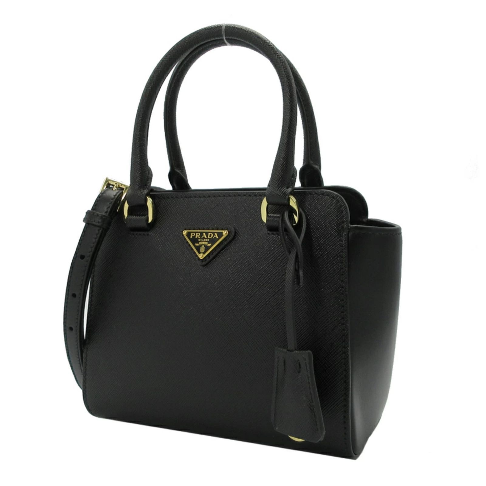 プラダ ハンドバッグ PRADA スモールバッグ 2WAY 斜め掛け 1BA380-2EDV-F0002 SAFFIANO+SOFT C NERO  (ブラック)アウトレット レディース - メルカリ