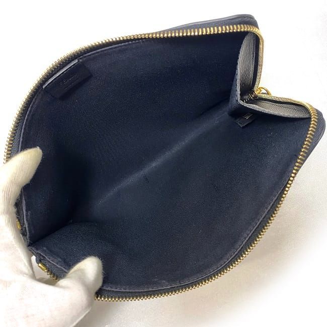 フェンディ クラッチバッグ ブラック モンスター 8M0363 美品 レザー