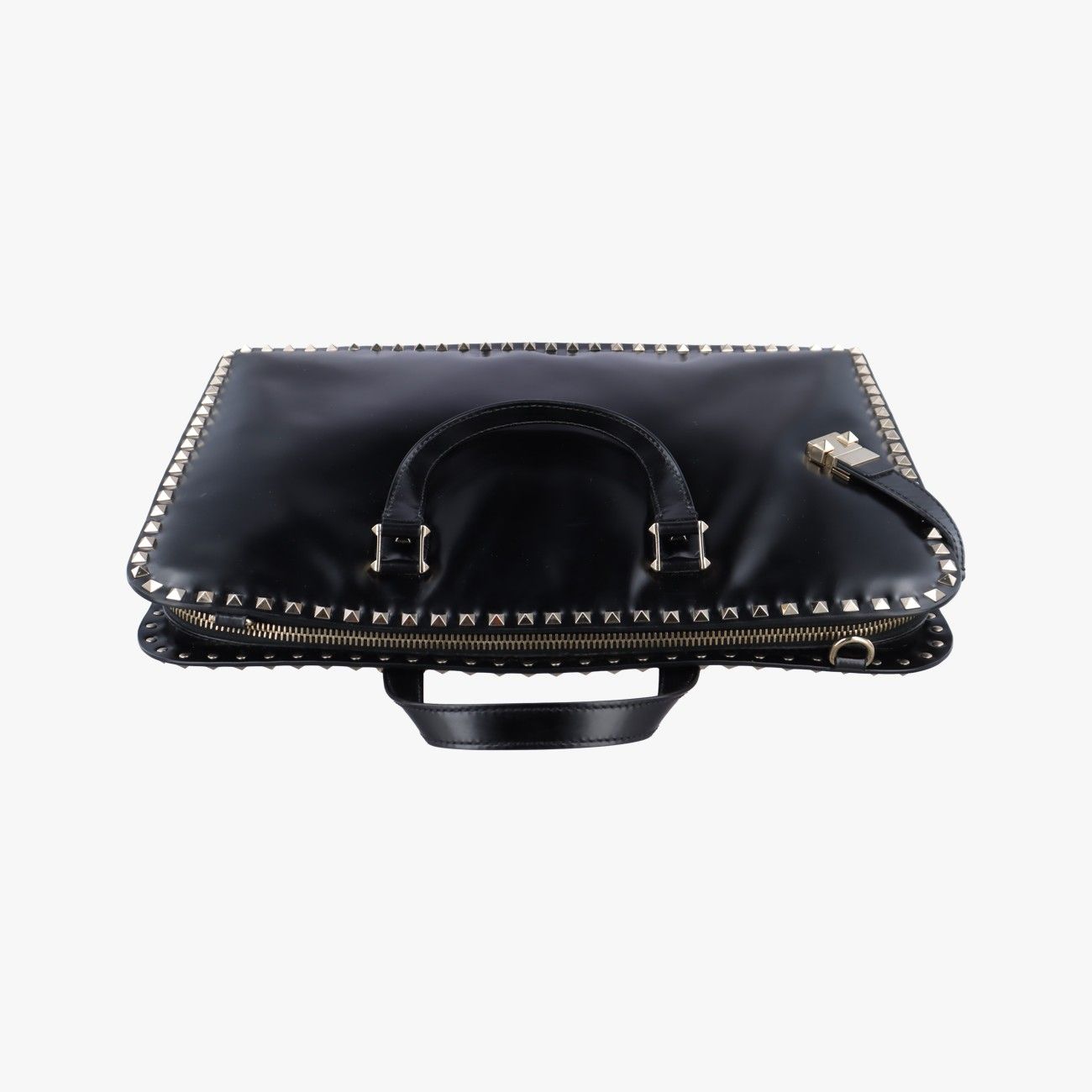 VALENTINO ヴァレンティノ ロックスタッズ レザーベルト ブラック 70 ヴァレンティノ ロックスタッズ ブラック レザー メッキ