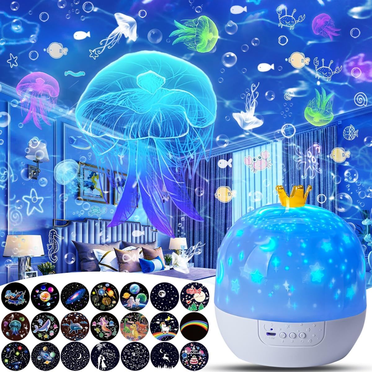 【数量限定】月 ナイトライト 星 睡眠 星座 星空ライト ベッドサイドランプ 星空 寝かしつけ用 授乳ライト 本格的 多種点灯モード 人気 間接照明 おしゃれ 子供 光色変換 360度回転 家庭用 輝