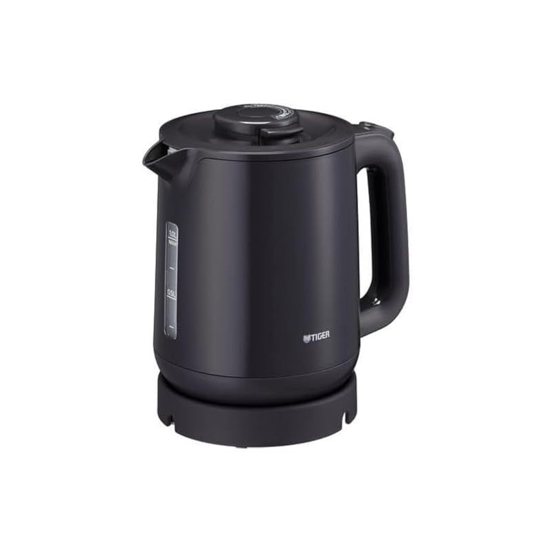 タイガー魔法瓶 TIGER 電気ケトル 湯沸かし 1.0L 転倒お湯漏れ防止 カラ炊き防止 蒸気レス グレー PCJ-A102HA 1