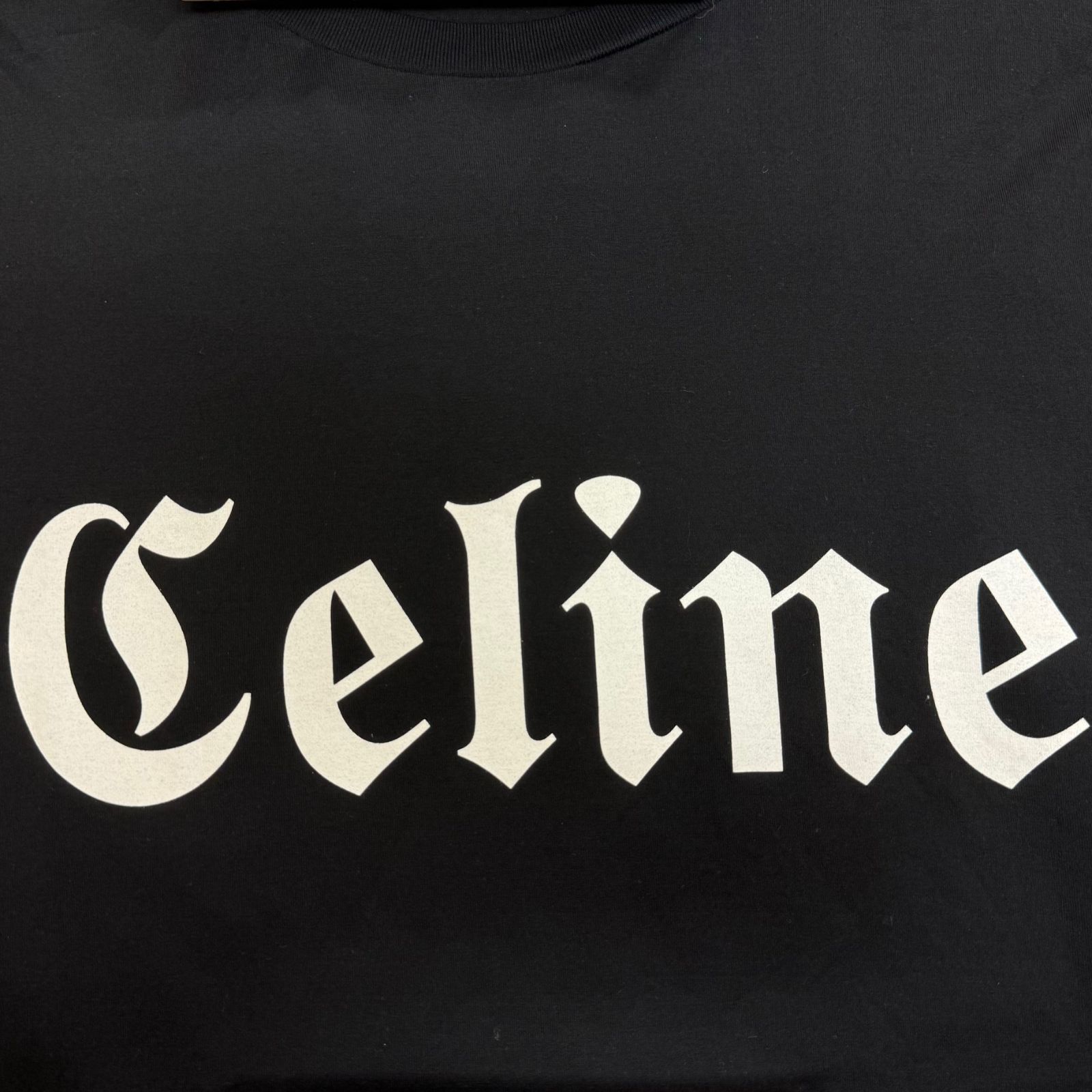 国内正規 美品 CELINE 22SS ゴシックロゴ プリント Tシャツ セリーヌ 