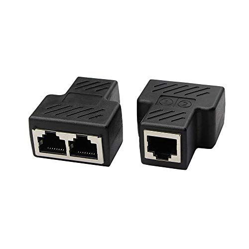 CERRXIAN RJ45ネットワークスプリッタアダプタ LANケーブル延長