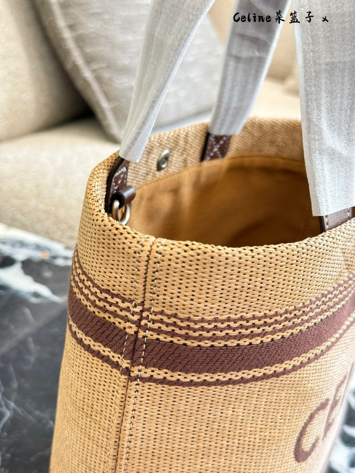 今日特価】CELINE Mini Raffia Tote Bag / セリーヌ ミニ