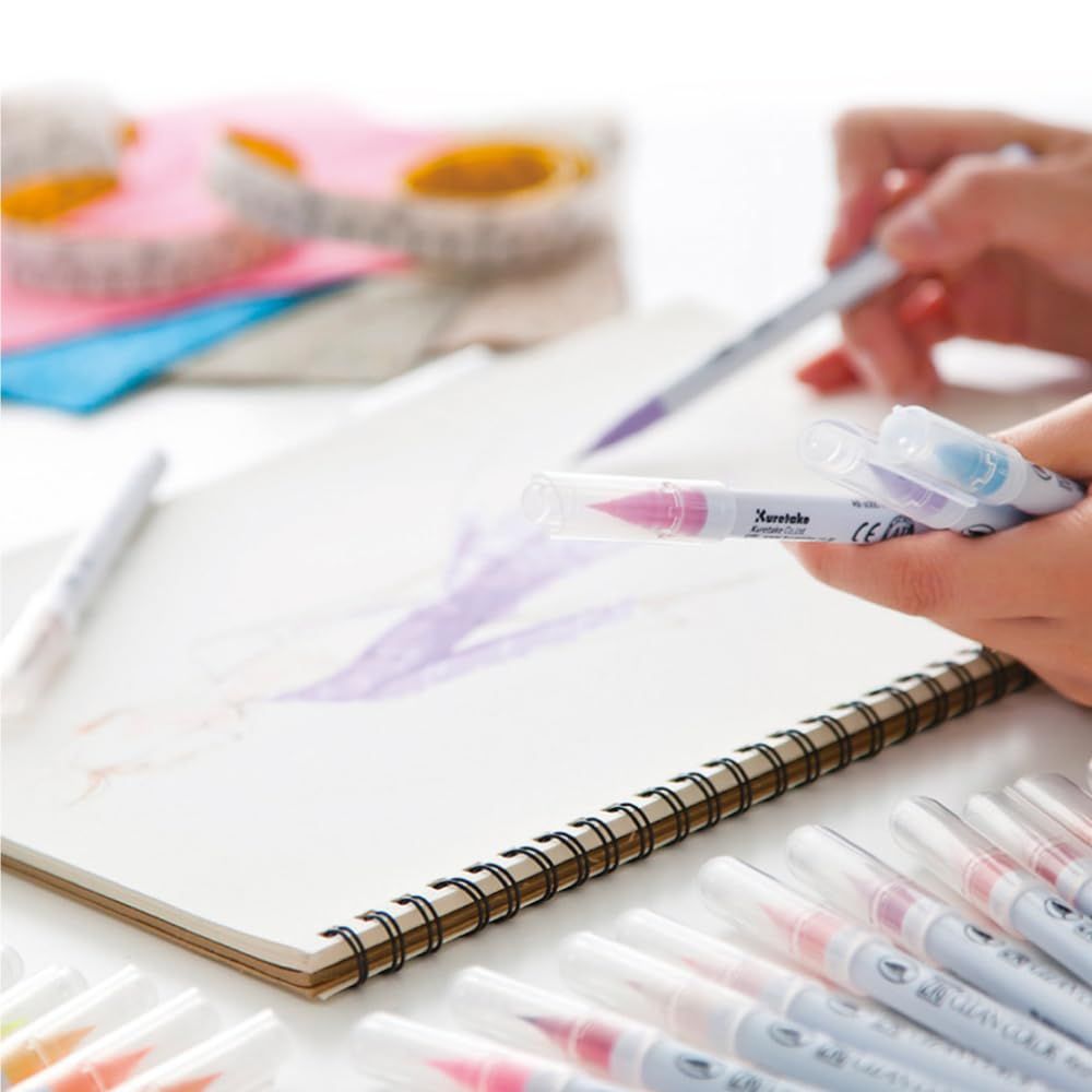 呉竹 ペン 筆ペン ZIG クリーン リアルブラッシュ 80色 RB-6000AT 80V