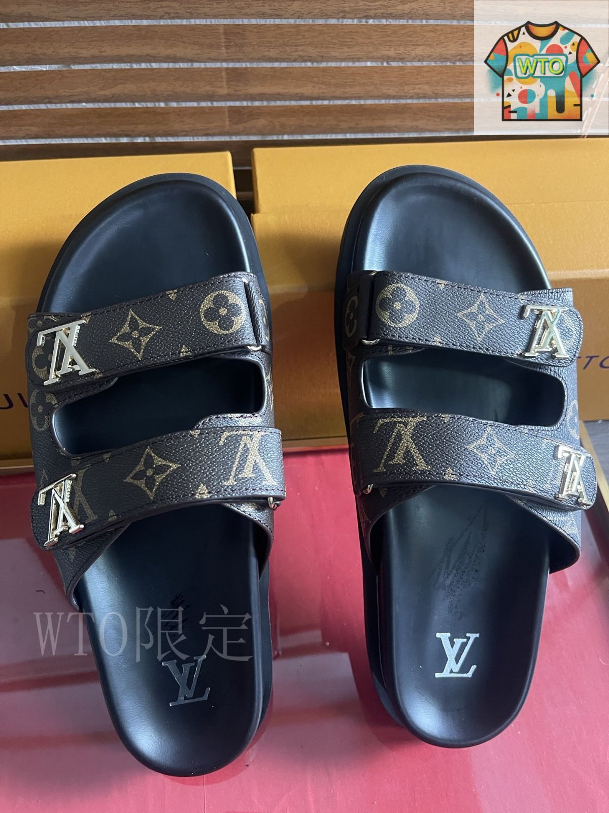 【快適な履き心地♪】Louis Vuitton★コンフォートサンダル 未使用保管品】ルイ ヴィトン LOUIS VUITTON プールピロー