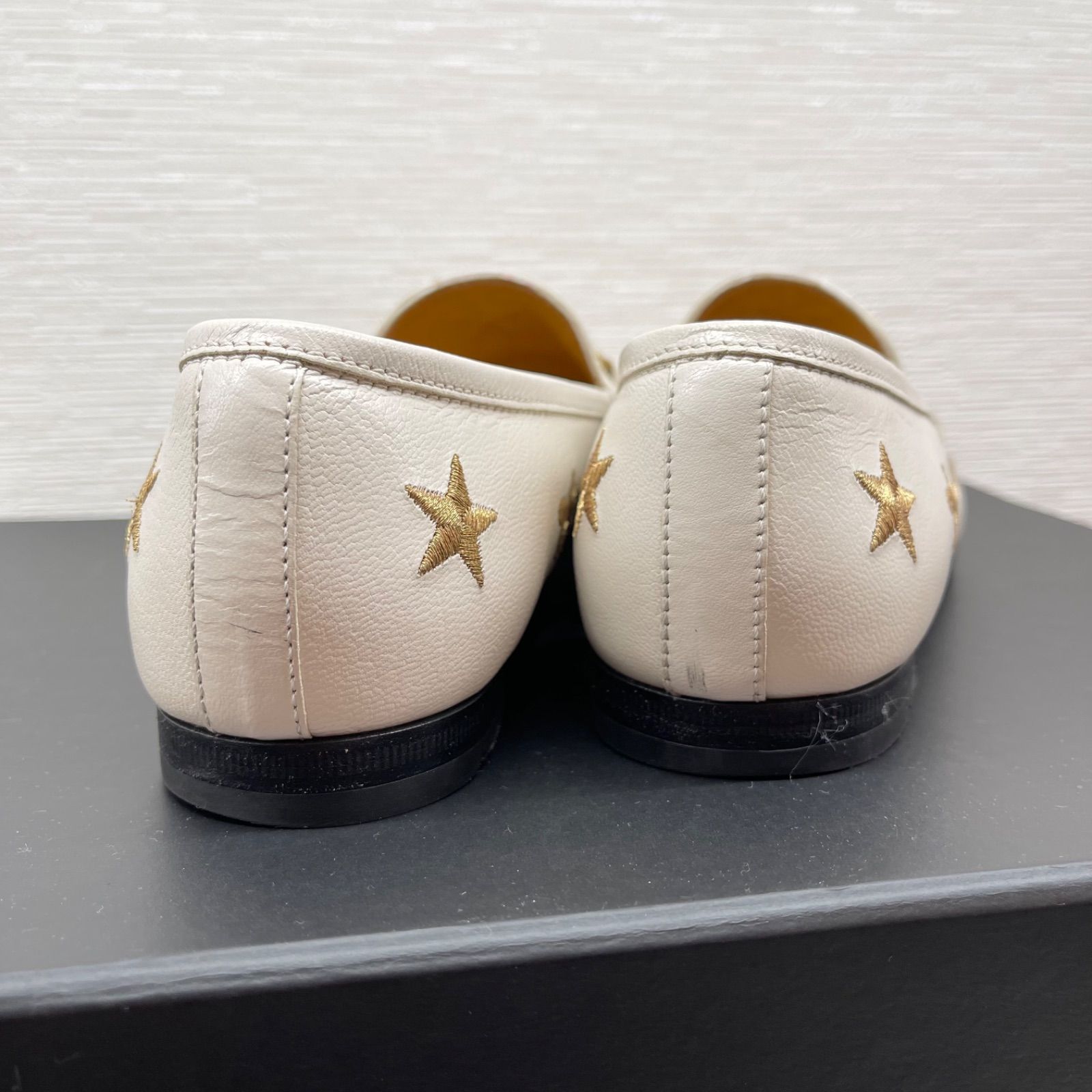 美品】GUCCI グッチ スター&蜂モチーフ ホースビット フラット