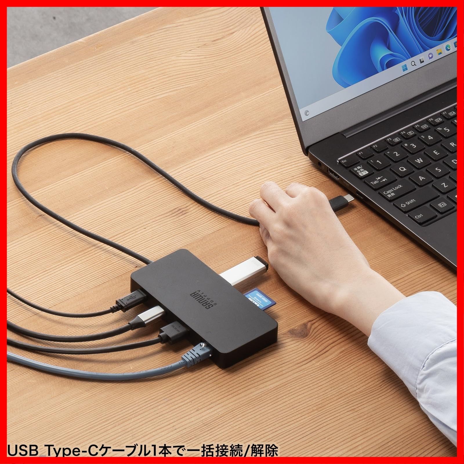 A|Type-C|RJ-45|SDカードスロット搭載 2画面出力