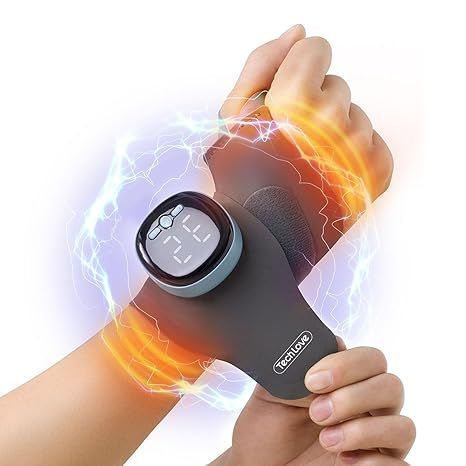 【在庫処分】【EMS×温熱ケア】Techlove 手首サポーター Smart 5つのモード搭載 3段階温度調節 9段階強度調節 親指 サポーター 親指付け根サポーター 固定 手首 親指 腱鞘 cm関節 tfcc損傷 家事 育児
