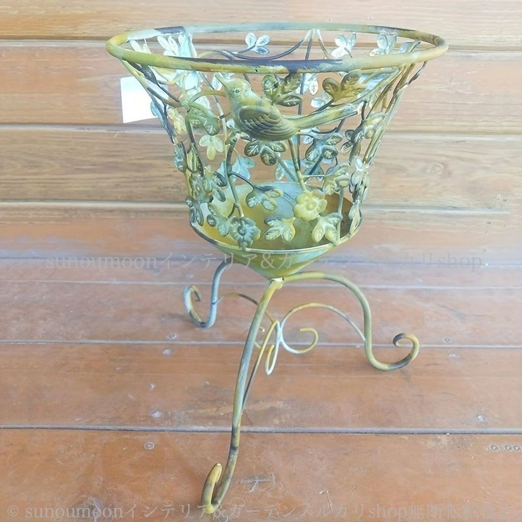 ガーデン ヴィンテージ調 ガーデニング インテリア 4-7 プランタースタンド 鳥 プランターラック 雑貨 ガーデン雑貨 庭 ガーデンインテリア 緑 庭の装飾 お洒落 グリーン おしゃれ STEELWINDOWSANDDOORS_COM