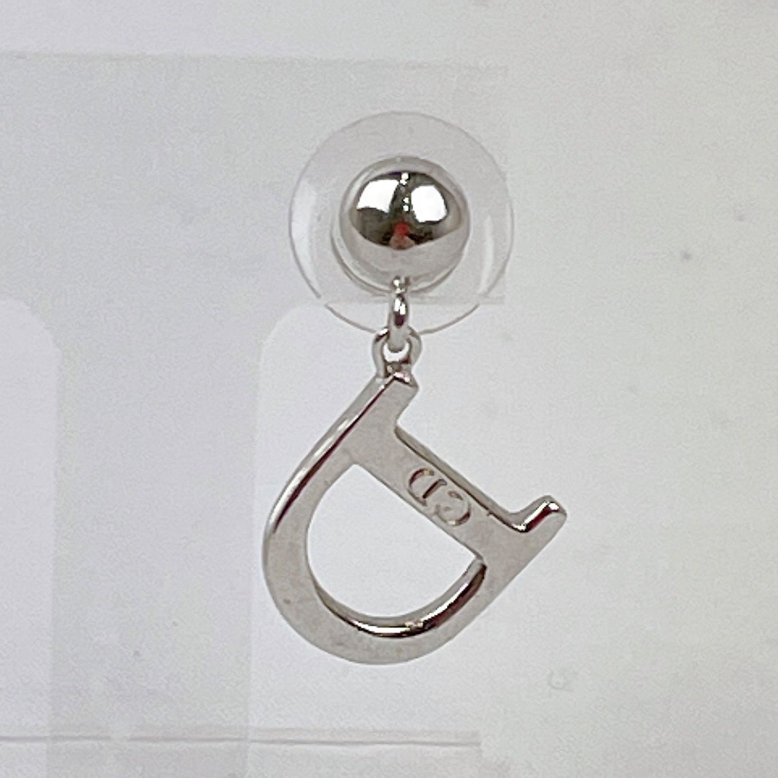 その他294 Christian Dior ピアス 片方のみ D ロゴ シルバー