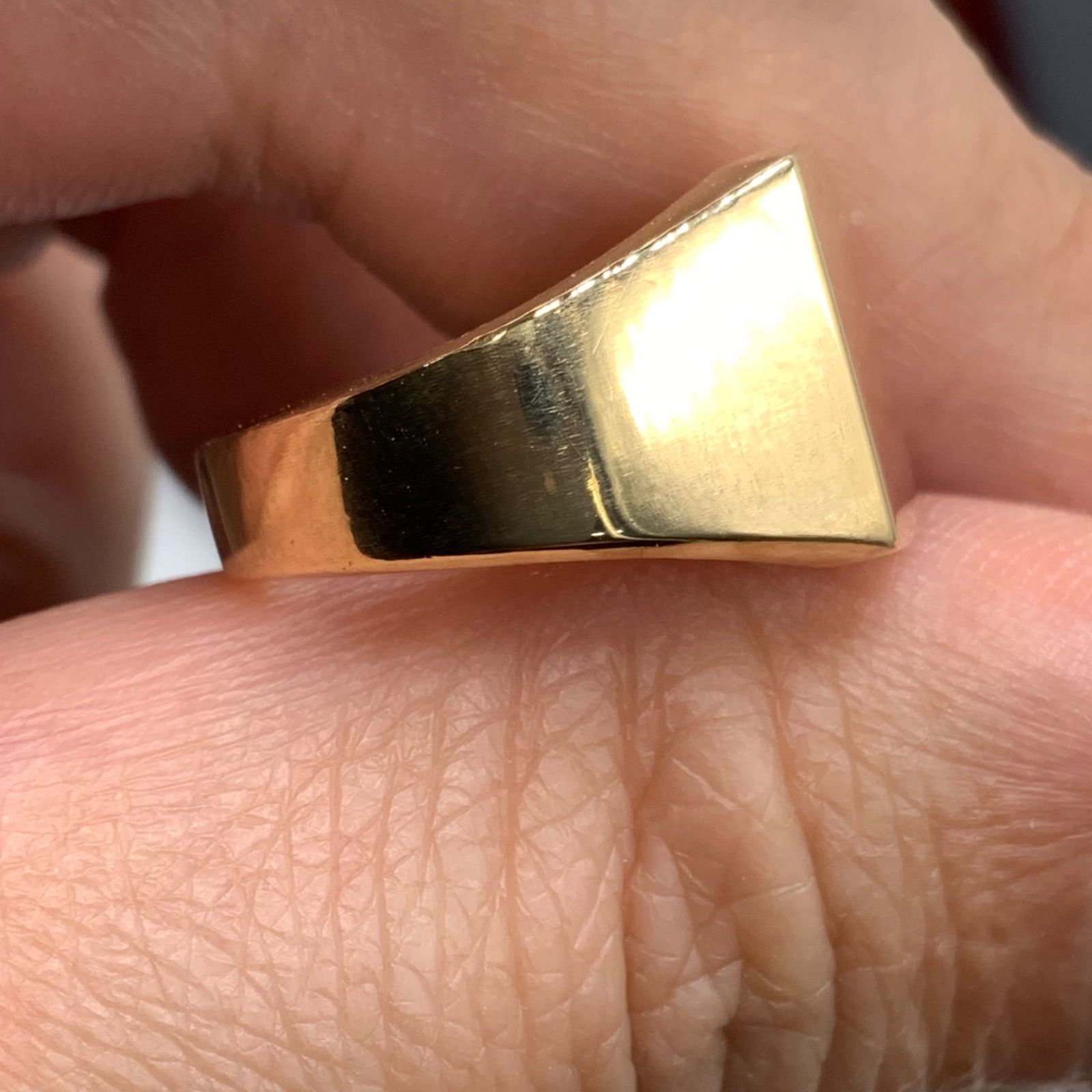 K18 印台 リング 9.8g 10.5号 - メルカリ