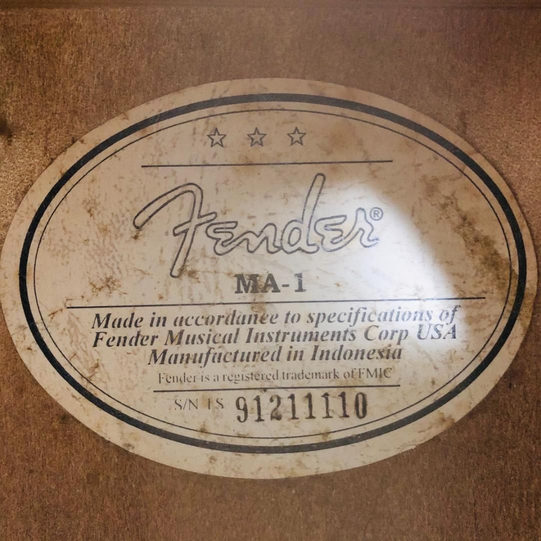 フェンダー Fender MA-1 アコースティックギター 3/4サイズ Fender MA