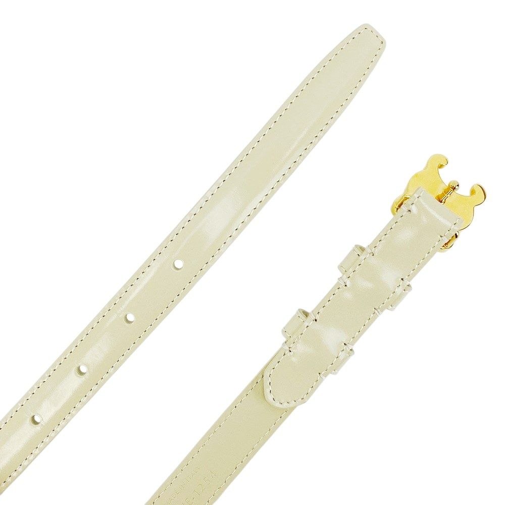 □新同□ セリーヌ トリオンフ ベルト ロゴ ファッション レザー GP  