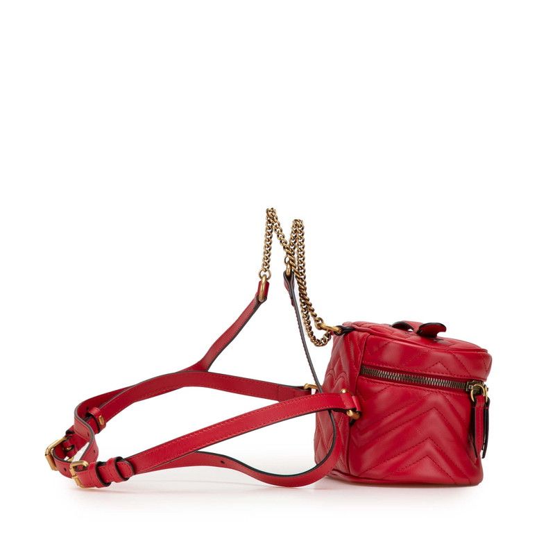 グッチ レザー GG マーモント ミニバックパック 598594 GUCCI GG Marmont Mini Leather Backpack Bag Black 598594