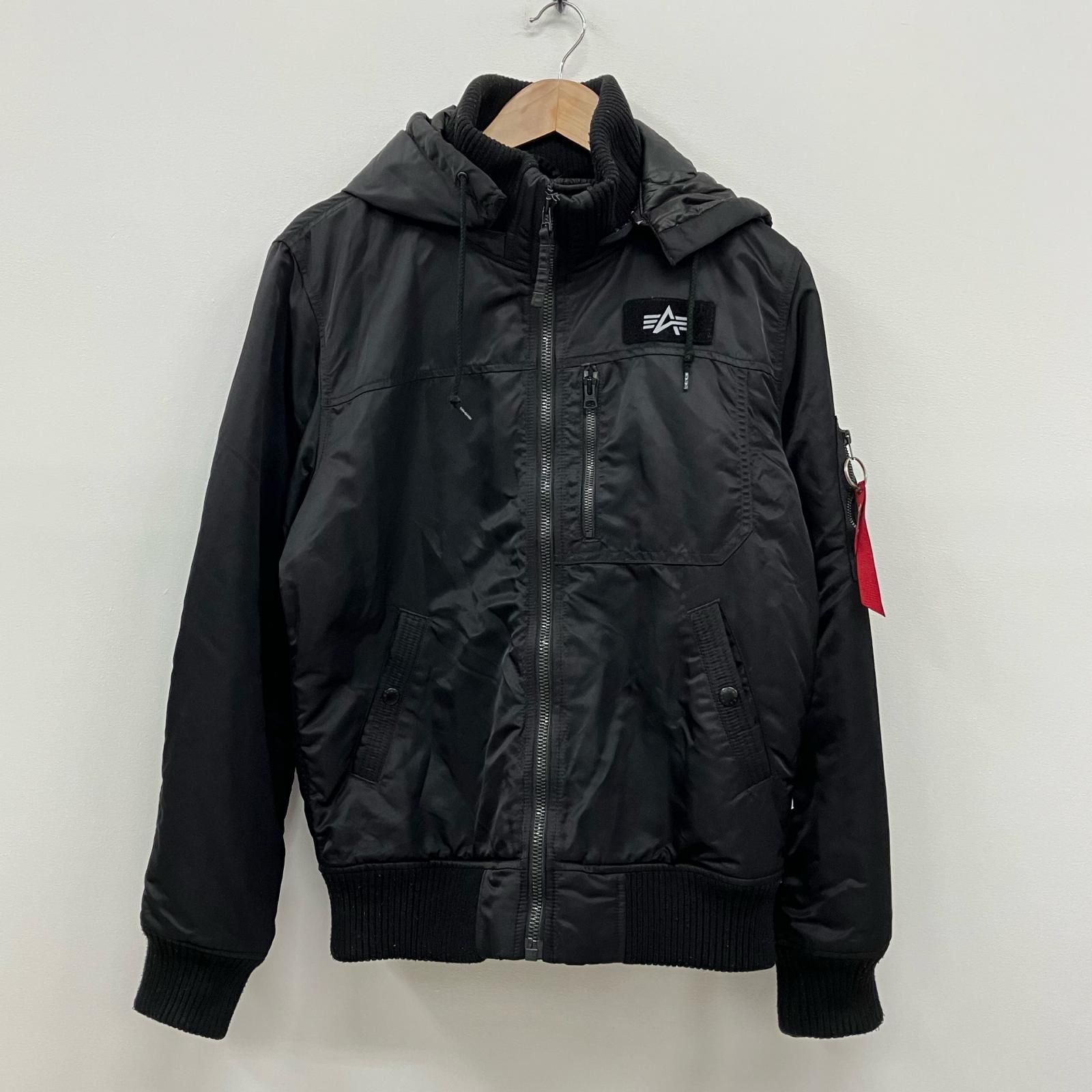 ALPHA(アルファ)MA-1ジャケット メンズ ブラック×ブラック ALPHA