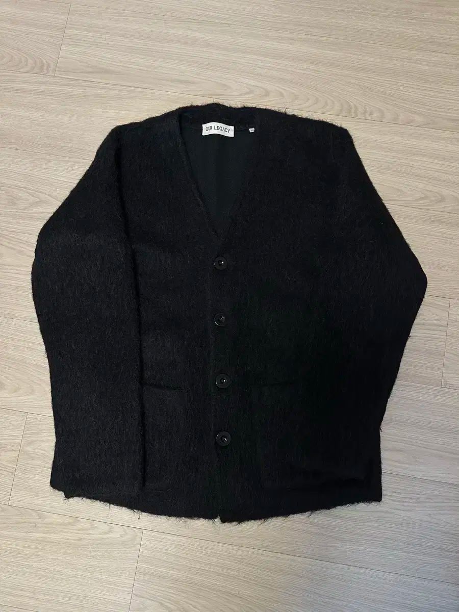 OUR LEGACY ブラック モヘアカーディガン 46 Our legacyアワーレガシー