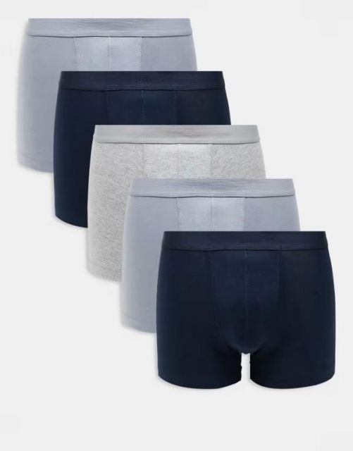送料無料 エイソス メンズ トランクス アンダーウェア ASOS DESIGN 5 pack trunks in multi Multi