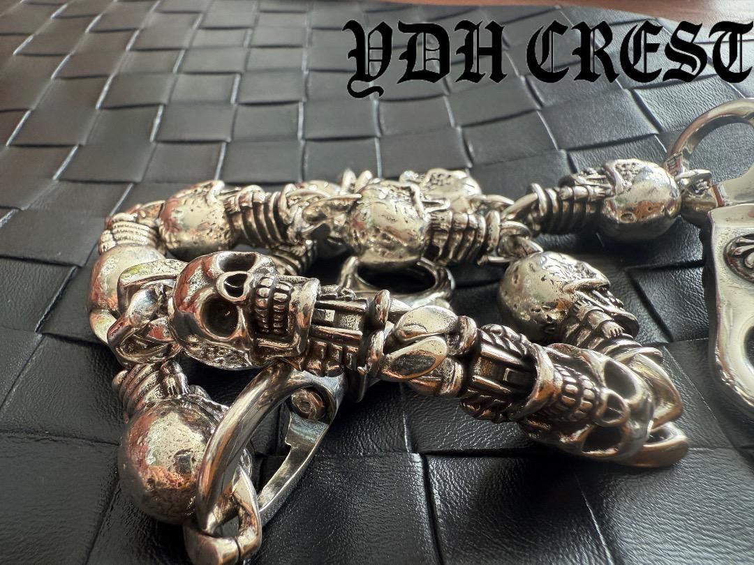 スカルクロスバイカーウォレットチェーン 刻印有り