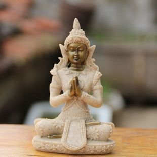 仏陀 置物 神様 神 仏像 仏 オブジェ ベージュ 開運 風水 幸運