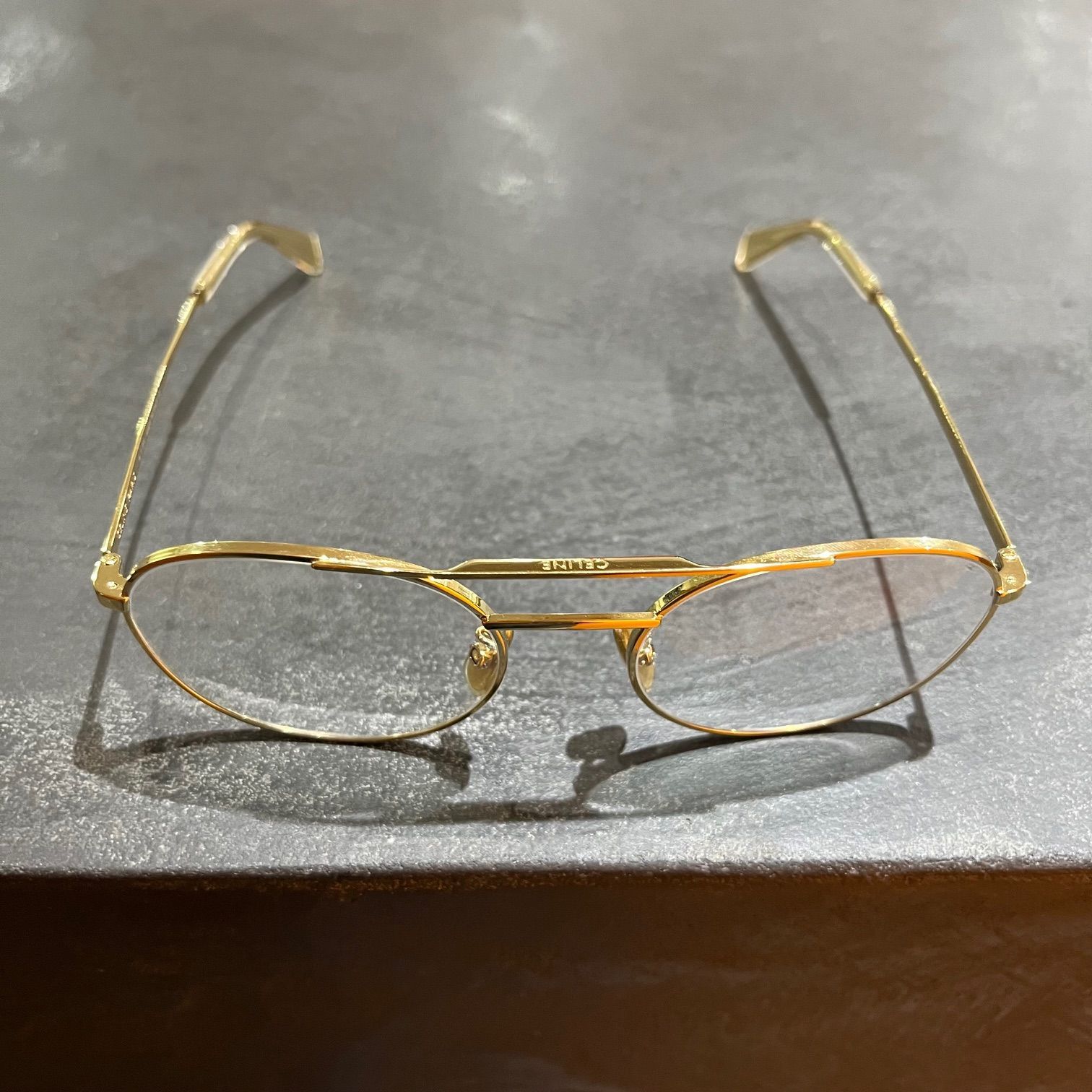 CELINE ダブルブリッジ クラシック ラウンドフレーム メガネ 眼鏡