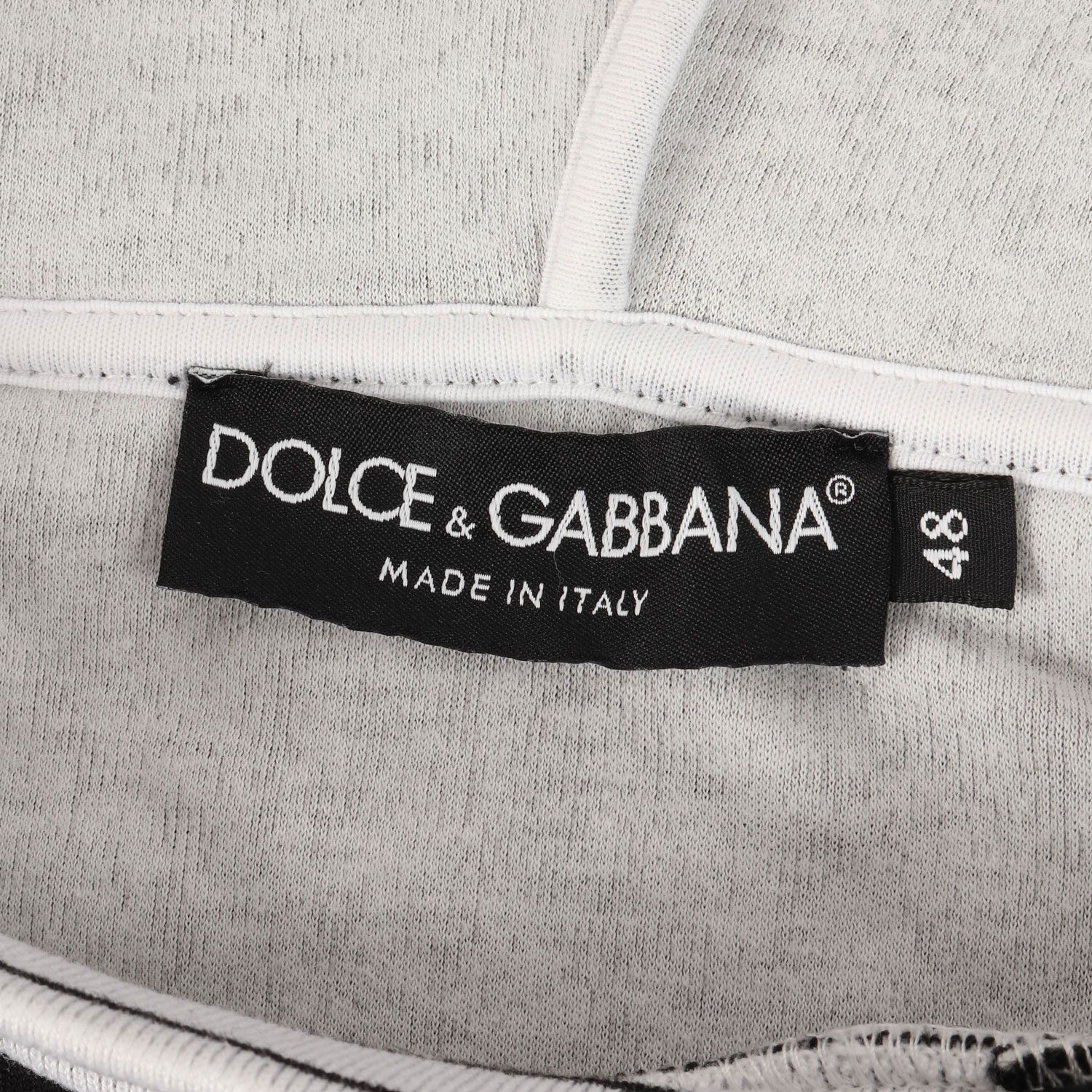 DOLCE&GABBANA ドルチェ&ガッバーナ パーカー サイズ:48 近年モデル ロゴ ジャガード テープ コットン ナイロン ジャージー  スウェット パーカー トップス フーディー プルオーバー ブラック ホワイト イタリア製 ハイブランド - メルカリ