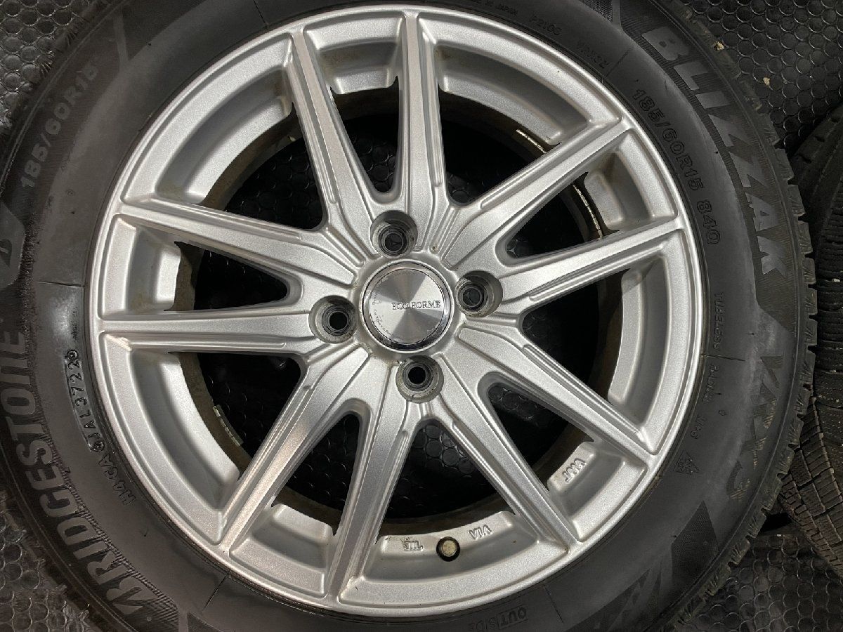 185/60r15 ブリジストンスタッドレス ブリザックVRX3 アクア等 【公式