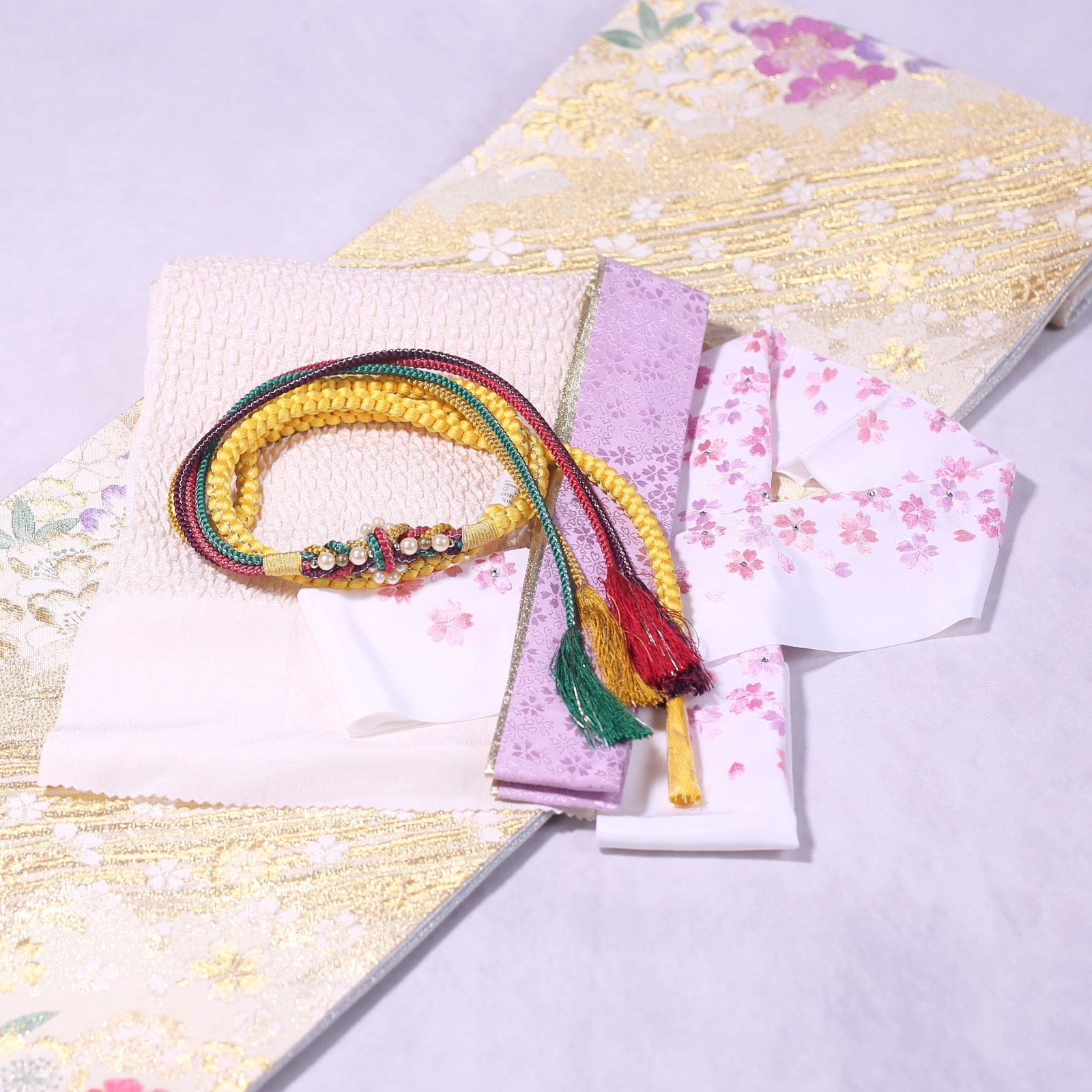 振袖フルセット 振袖セット 振袖 Lサイズ ピンク×古典 美品 成人