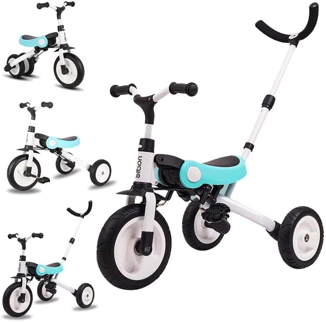 【開封済・未使用品】HZDMJ 3in1 子供用三輪車 ブルー K0119 0125ML009 0120240119100236
