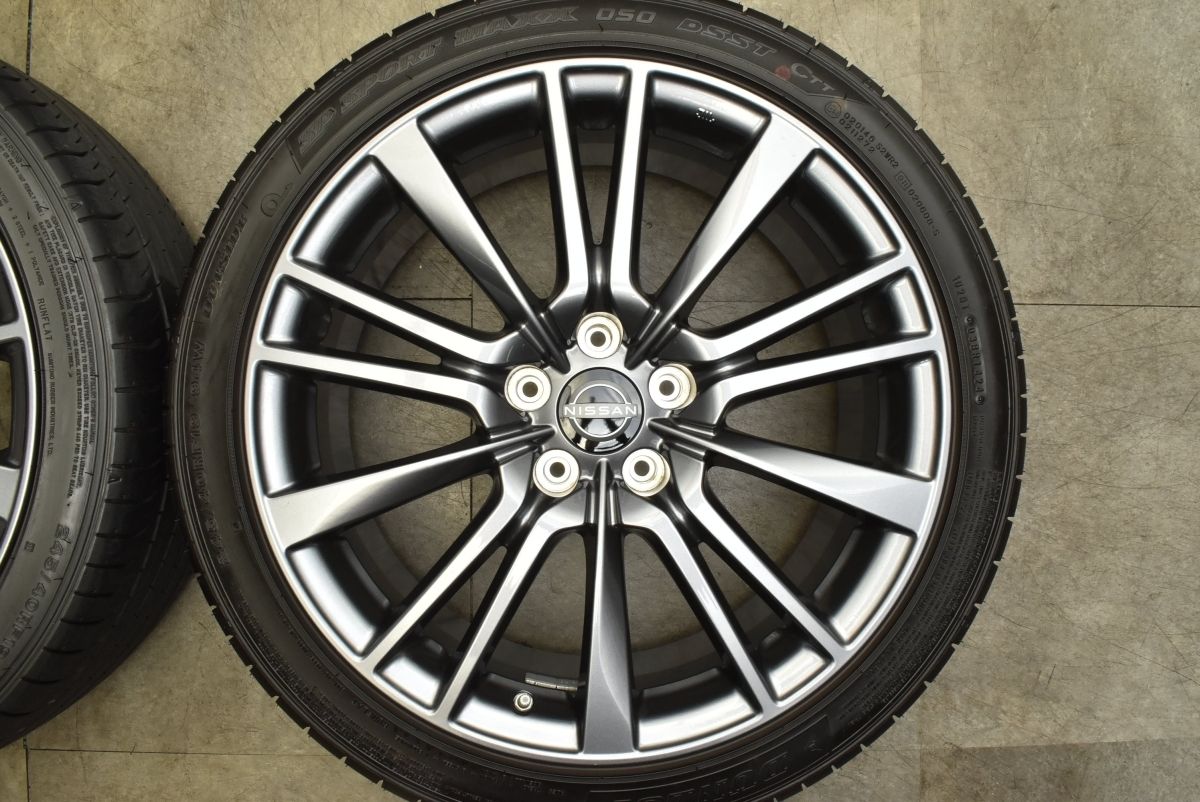 V37スカイライン400R 純正アルミ＆ダンロップランフラットタイヤ（ガレージ保管） 美品 バリ溝】ニッサン V37 スカイライン 400R 純正 19in 8.5J +50