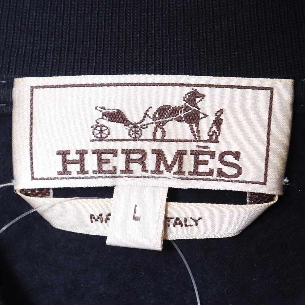 未使用 HERMES テディブルゾン レザーパッチ ジュ ダドレス Lサイズ