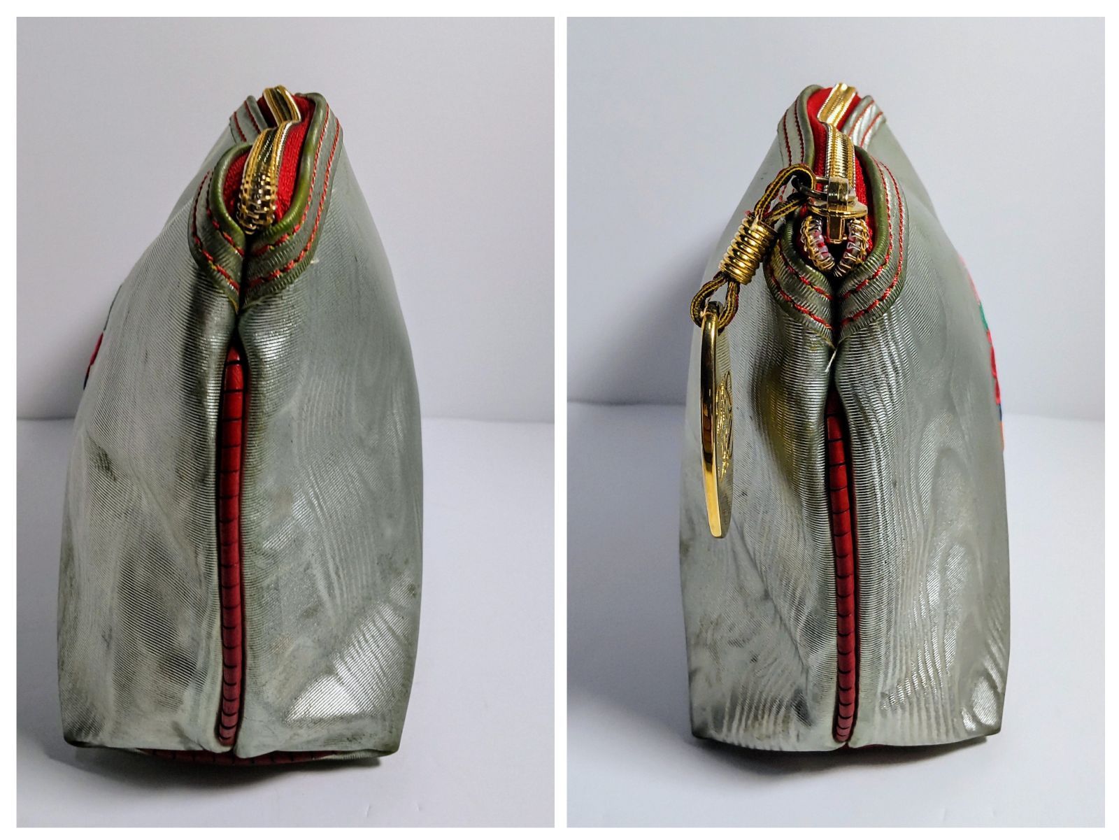 ヴィンテージ◉ロエベ◉アナグラム / カラフル / ポーチ USED中古品】 LOEWE ロエベ アナグラム マルチカラー 刺繍