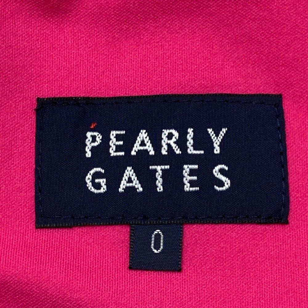 パーリーゲイツ プリーツスカート グラフィックロゴ ホワイト×ピンク 0 サイズ：0 PEARLY GATES パーリーゲイツ 2023年モデル プリーツ