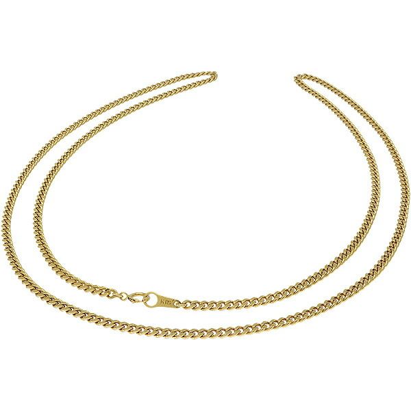 K18YG 2面シングル 喜平ネックレス 40.5cm 10.0g A（2面シングルK18  