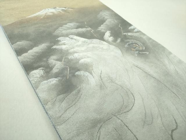 平和屋着物○近代日本画の巨匠 横山大観 じゅらく謹製 太鼓柄袋帯 或る