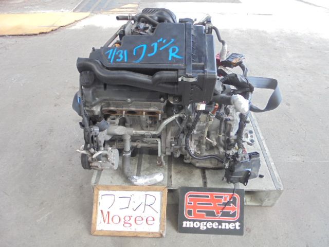 4FH3570 BL スズキ ワゴンR MH21S 後期型 エンジン本体 ミッションセット エンジンコンピューター付 K6A-3799754