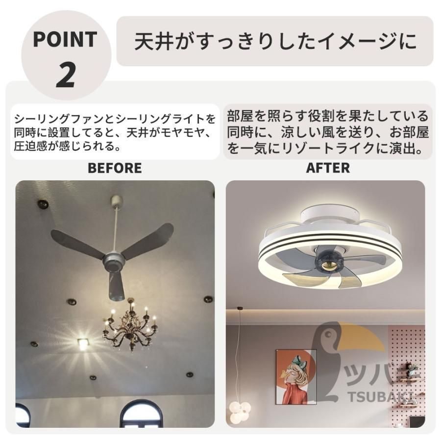 ファン付き照明 6段階風量調節