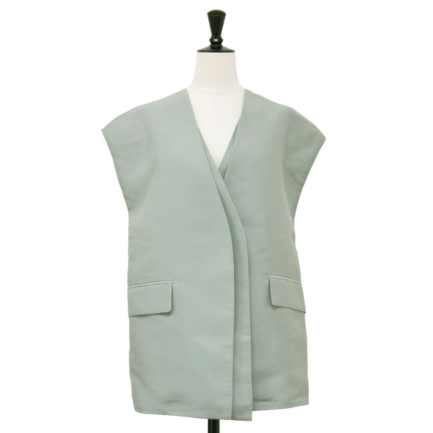 STUNNING LURE スタニングルアー ベスト ライトグリーン サイズ:1(S) | 25春夏 シアー スリーブレス ジャケット / ベスト | ノースリーブ ボタンレス スリット | トップス 羽織り【レディース】【中古】【K4568】 STUNNING LURE スタニングルアー ベスト ライトグリーン サイズ:1(S