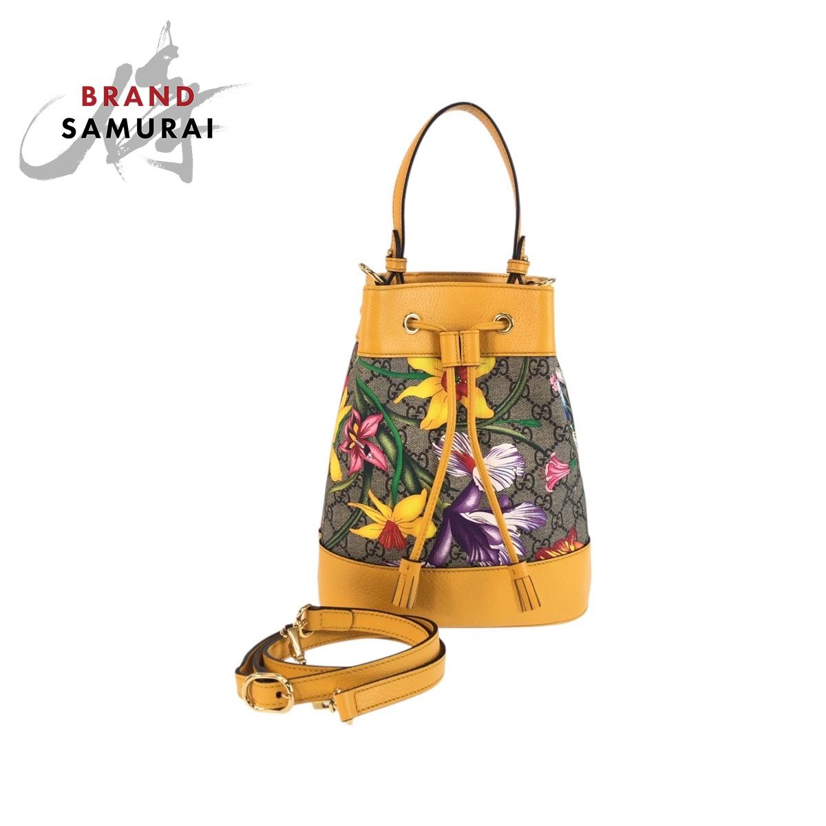 GUCCI グッチ クラッチバッグ GGPLUS バッグ レディース 超美品 GUCCI グッチ GGフローラ スモール バケット ベージュ