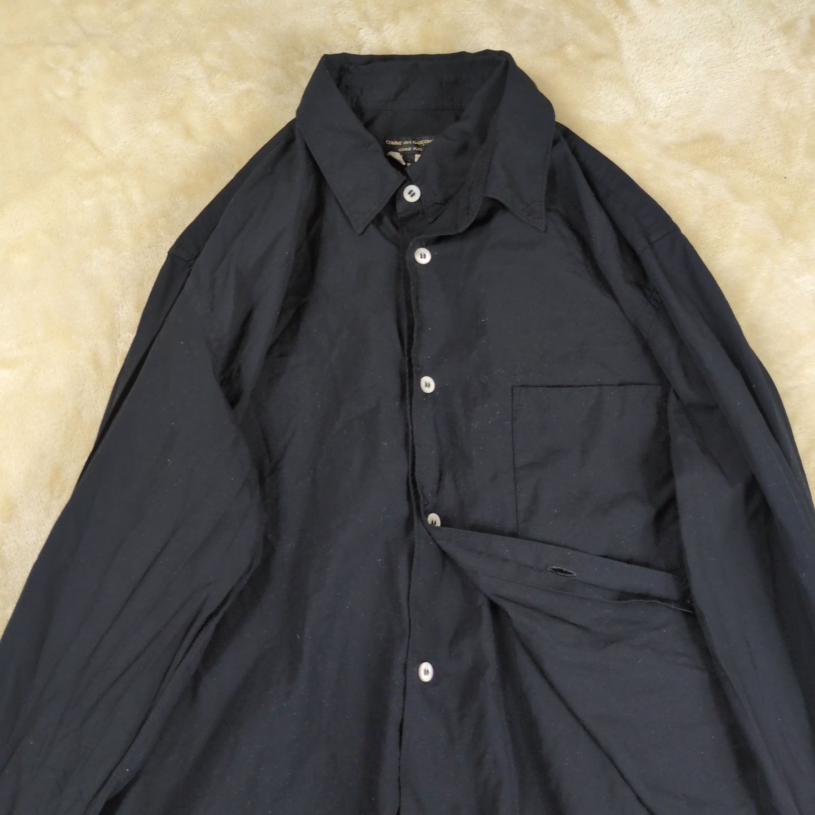 【希少】コムデギャルソンオムプリュス 19AW レイヤード エステルシャツ S 希少】コムデギャルソンオムプリュス 19AW レイヤード エステル