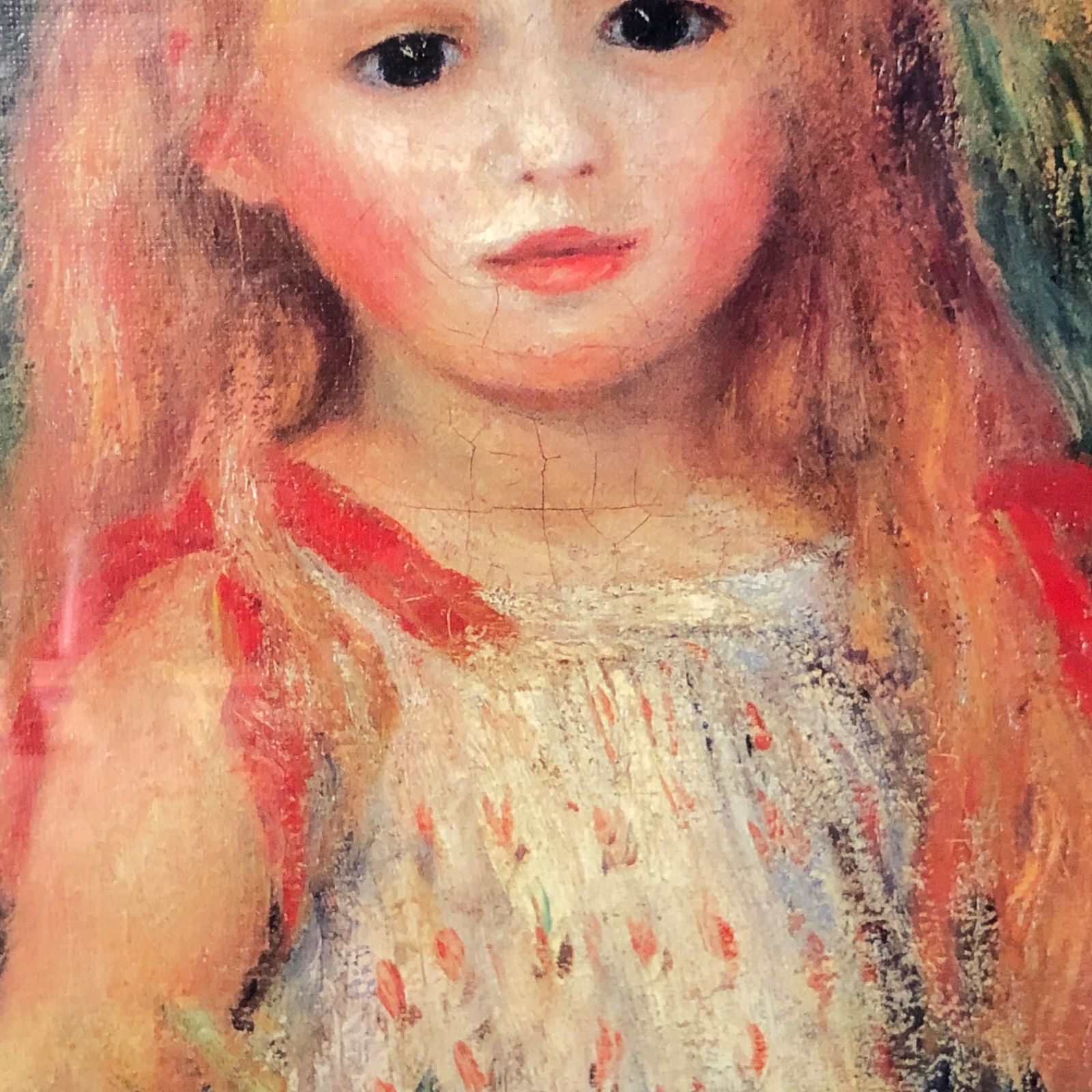オーギュスト・ルノワール 複製「麦束を持つ少女」画寸 F6 晩年初期作